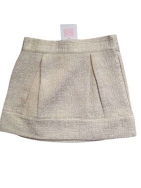 Janie and Jack Textured Cream Pleated Mini Skirt NWT Size 3T